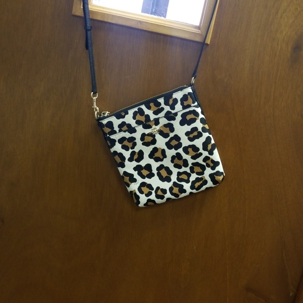 coach cheetah print cross body bag